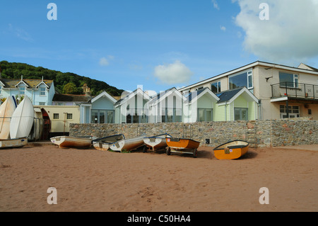 Neue Build teuer Strandhütten in Shaldon, South Devon Stockfoto