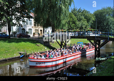 Gracht in Friedrichstadt Stockfoto