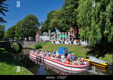 Gracht in Friedrichstadt Stockfoto