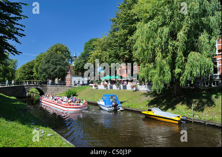 Gracht in Friedrichstadt Stockfoto