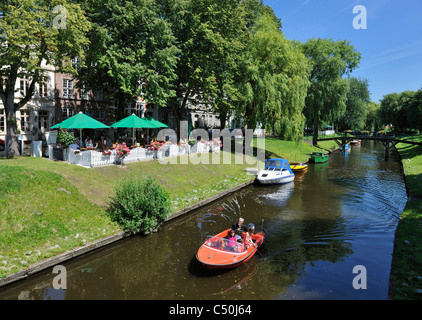 Gracht in Friedrichstadt Stockfoto