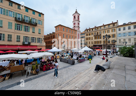 Markt in Place du Palais-de-Justiz, Nizza, Frankreich Stockfoto