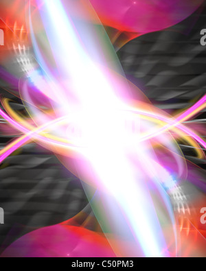 Eine leuchtende Fraktale flare Design, das große als Hintergrund oder Hintergrund funktioniert. Stockfoto