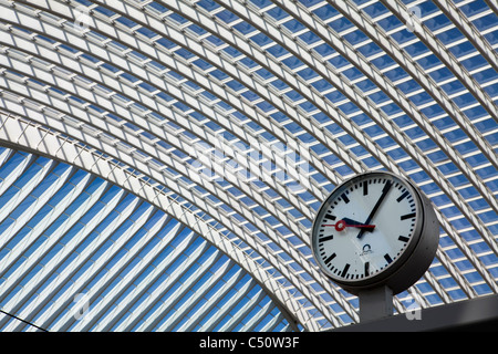 Gare de Liège-Guillemins Bahnhof, Liege, Wallonien, Belgien, Europa Stockfoto