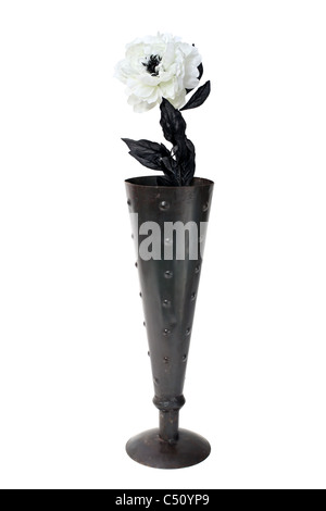 Metall vase Stockfoto