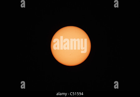 Sonnenflecken auf der Sonnenoberfläche. Stockfoto
