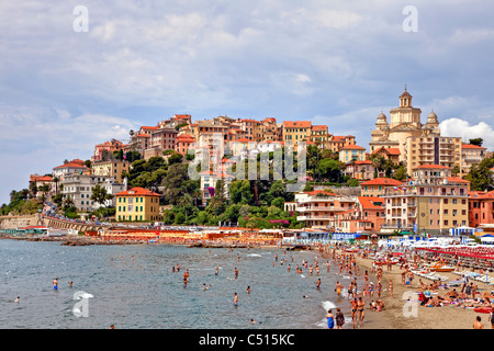 Mit Blick auf die alte Stadt von Porto Maurizio - Imperia Stockfoto