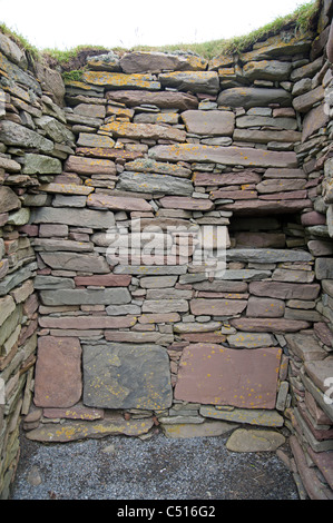 Jarlshof prähistorische Eisenzeit archäologische Stätte West Voe, Shetland-Inseln. SCO 7410. Stockfoto