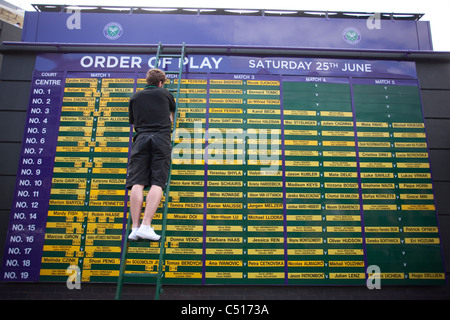 Die Wimbledon Tennis Championships 2011 All England Club im Londoner Stadtteil Wimbledon. Vereinigte Kingdom.Photo:Jeff Gilbert Stockfoto