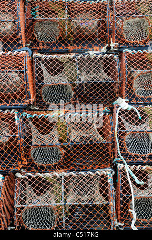 Krabben und Hummer Fischen Töpfe, Wells-Next-The-Sea, Norfolk, England, UK Stockfoto
