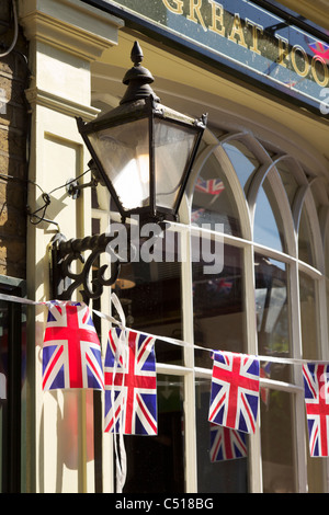 Union Jack im London pub Stockfoto