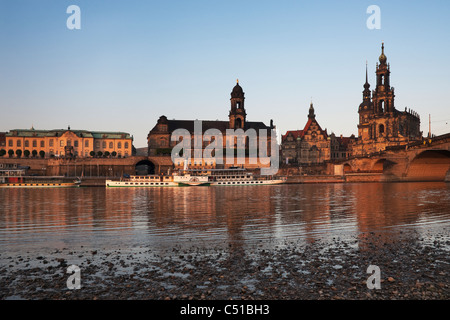 Dresden bin Morgen | Dresden am Morgen Stockfoto