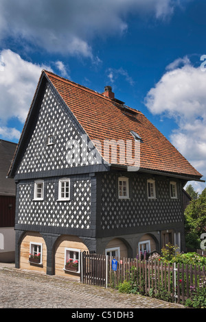 Umgebindehaus in der Oberlausitz | Umgebindehaus Oberlausitz Stockfoto