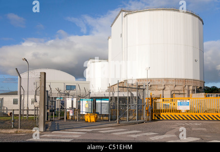 Eingang der Hunterston A Nuclear Power Station (werden stillgelegt) in North Ayrshire, Schottland, Großbritannien Stockfoto