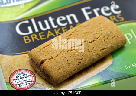 Glutenfreies Frühstück Bar, Apfelfüllung Stockfoto