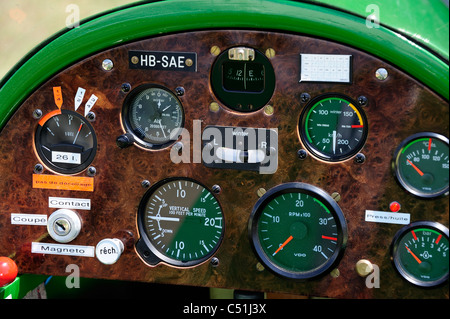 Pilot's dashboard Stockfoto