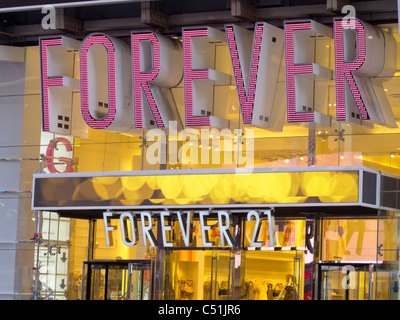 Forever 21 Store in Times Square New York Stockfoto