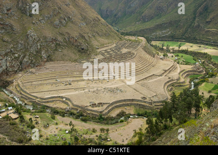 Patallacta Ruinen aus der Inka-Trail-Peru Stockfoto