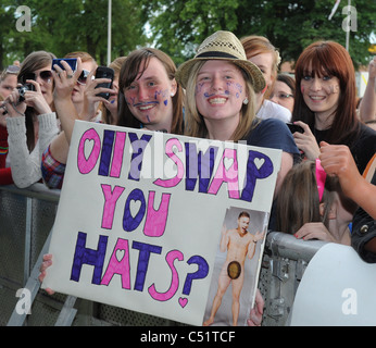 Fans bei Olly Murs-Konzert im Ingleston royal Highland Showground Edinburgh. Stockfoto