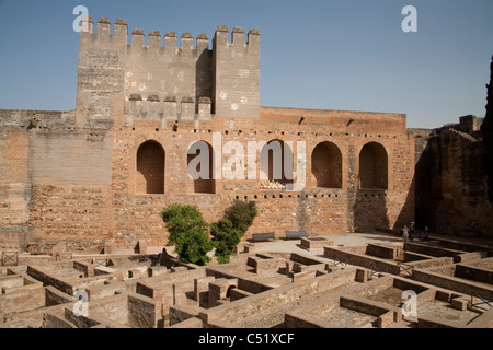 Granada Palastruine Spanien Alhambra Alcazaba Festung Stockfoto