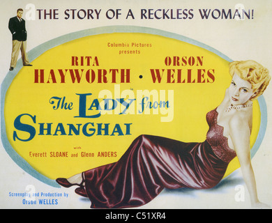 DIE LADY von SHANGHAI 1948 Columbia Film mit Orson Welles und Rita Hayworth Stockfoto