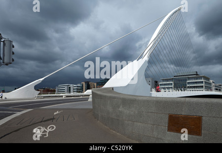 Samuel Beckett Bridge über den Fluss Liffey, Stadt Dublin, Irland