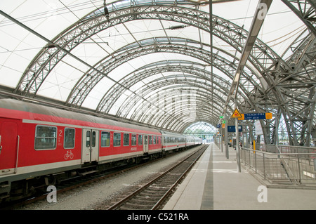 Hauptbahnhof Dresden Hauptbahnhof, dem Freistaat Sachsen, Deutschland, Europa Stockfoto