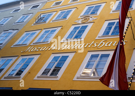 Geburtsort von Mozart Wolfgang Amadeus in Salzburg, Österreich Stockfoto