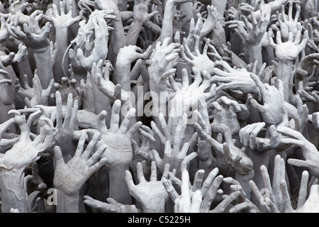 Künstlerische Darstellung der Hände, um Hilfe zu bitten Stockfoto