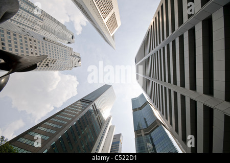 Wolkenkratzer der Finanzdistrikt, zentraler Geschäftsbezirk, kreativ, Singapur, Südostasien, Asien Stockfoto