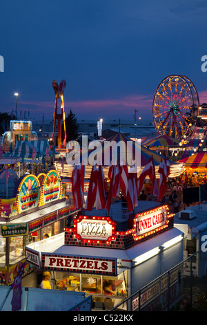 Auf halbem Weg an der mächtigen Howard County Fair, Cresco, Iowa Stockfoto