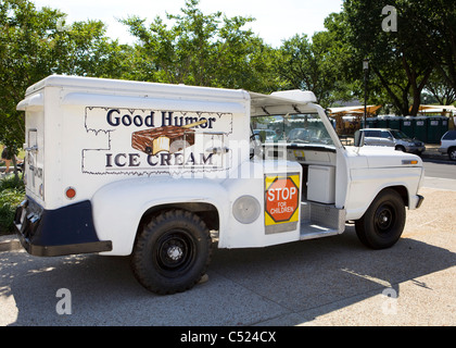 Antike guten Humor Eiswagen - USA Stockfoto