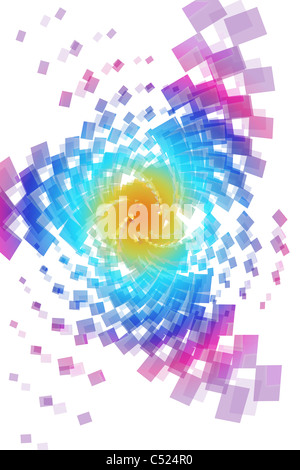 Abbildung der abstrakten Vektor Hintergrund mit bunten quadratische Formen Stockfoto