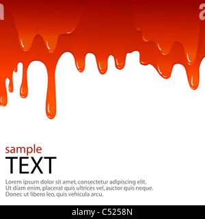 Vektor-Hintergrund mit Tropfen von Blut und Probe text Stockfoto