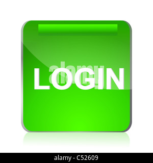 Illustration des Login-Symbol auf weißem Hintergrund Stockfoto