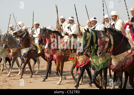 Fantasie über den Strand in Essaouira während des Musikfestivals, die Gnaoua Stockfoto