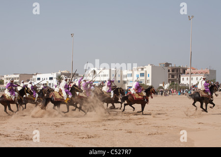 Fantasie über den Strand in Essaouira während des Musikfestivals, die Gnaoua Stockfoto