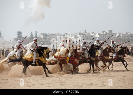 Fantasie über den Strand in Essaouira während des Musikfestivals, die Gnaoua Stockfoto