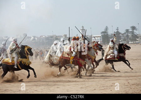 Fantasie über den Strand in Essaouira während des Musikfestivals, die Gnaoua Stockfoto