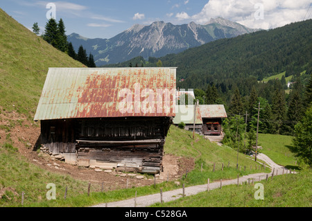 Kleinwalsertal-Tal, Allgäuer Alpen, Vorarlberg, Österreich Stockfoto
