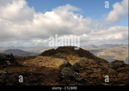 Blick vom Gipfel des Ben Venue in Schottland Trossachs Stockfoto