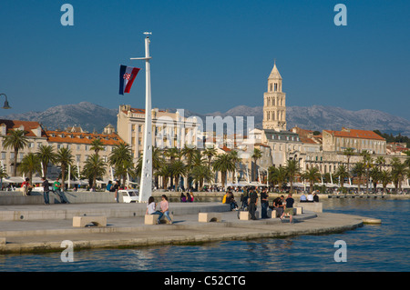 Matejuska Pier Split Dalmatien Kroatien Europa Stockfoto