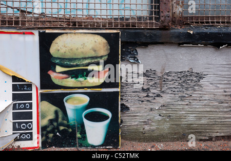 alten Fastfood-Zeichen Stockfoto