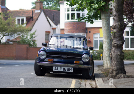 blaue Triumph tr6 britischen Sportwagen Stockfoto