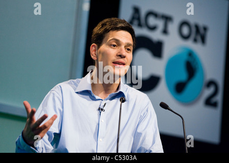 David Miliband, MP. Sekretär für Staat und die Umwelt. Stockfoto