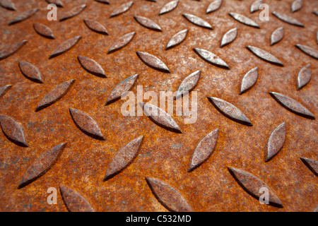 Rostiges Metall Plattenoberfläche Stockfoto