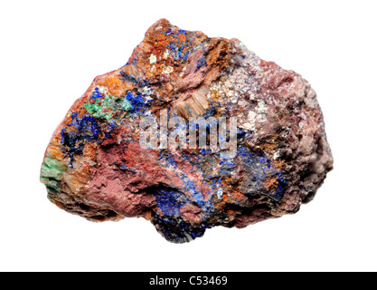Kleinen Azurit Kristallen (Italien) Kupfer-Carbonat Hydroxid Stockfoto