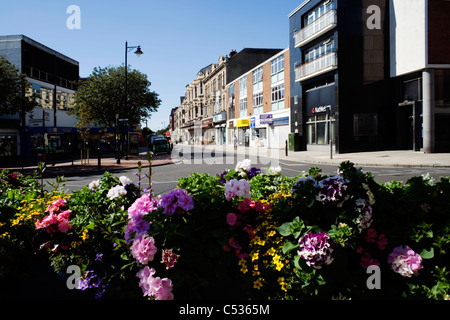 Haupteinkaufsstraße von Palmerston Straße Southsea Hampshire England uk Stockfoto