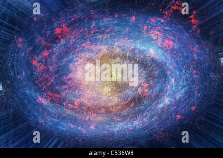 Galaxy Explosion bunte abstrakte hochauflösende Hintergrund Illustration. Stockfoto