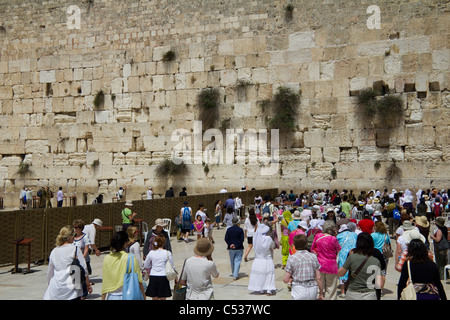 Frauensektion an der Klagemauer, Altstadt Jerusalem Israel Stockfoto